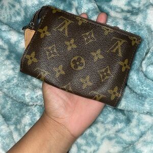 Louis Vuitton Brown and Gold Monogram Pouch
